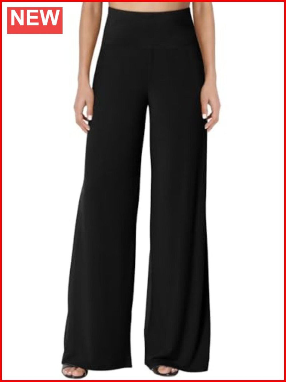 Plus Size Palazzo Pants High Waist Wide Leg Comfy Casual Flowy Lounge Pants